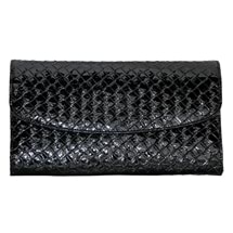 Crocodile Style Black Jewellery Travel Wallet