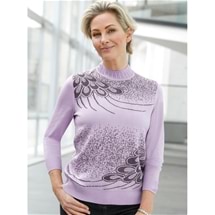 Lilac Leaves Sweater