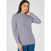 Cable Mock Turtleneck