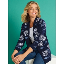 Jacquard Knit Cardigan