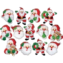 Joyful Santa Ornaments