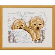 Two Puppies Counted Cross Stitch kit