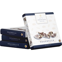 Belgian Chocolate Creations Seashells Assorted Mk/Dk/Wh 250g