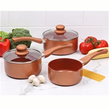 Copper-Look Saucepan Set