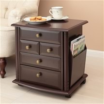Five Drawer Magazine Side Table