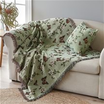 Floral Butterfly Throw and Cushion