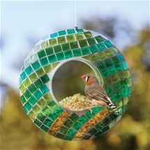 Mosaic Glass Bird Feeder