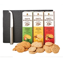 130g Grandma Wild's Savoury Biscuits with Slateboard and Knife