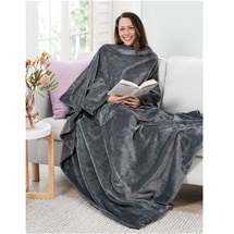 Jumbo Snuggle Blanket with Sleeves