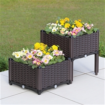 Set of 2 Elevated Planter Boxes