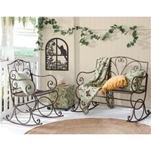 Rocking Garden Bench and Chair