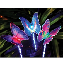 Set of 3 Solar Butterfly Stakes