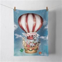 La La Land Christmas Tea Towel Hot Air Balloon