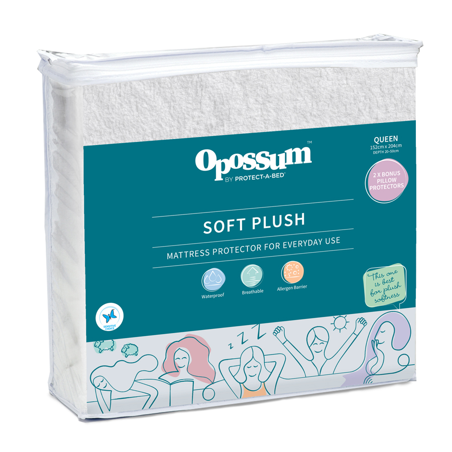 Opossum Protectabed Waterproof Mattress Protector +Pillow Protector