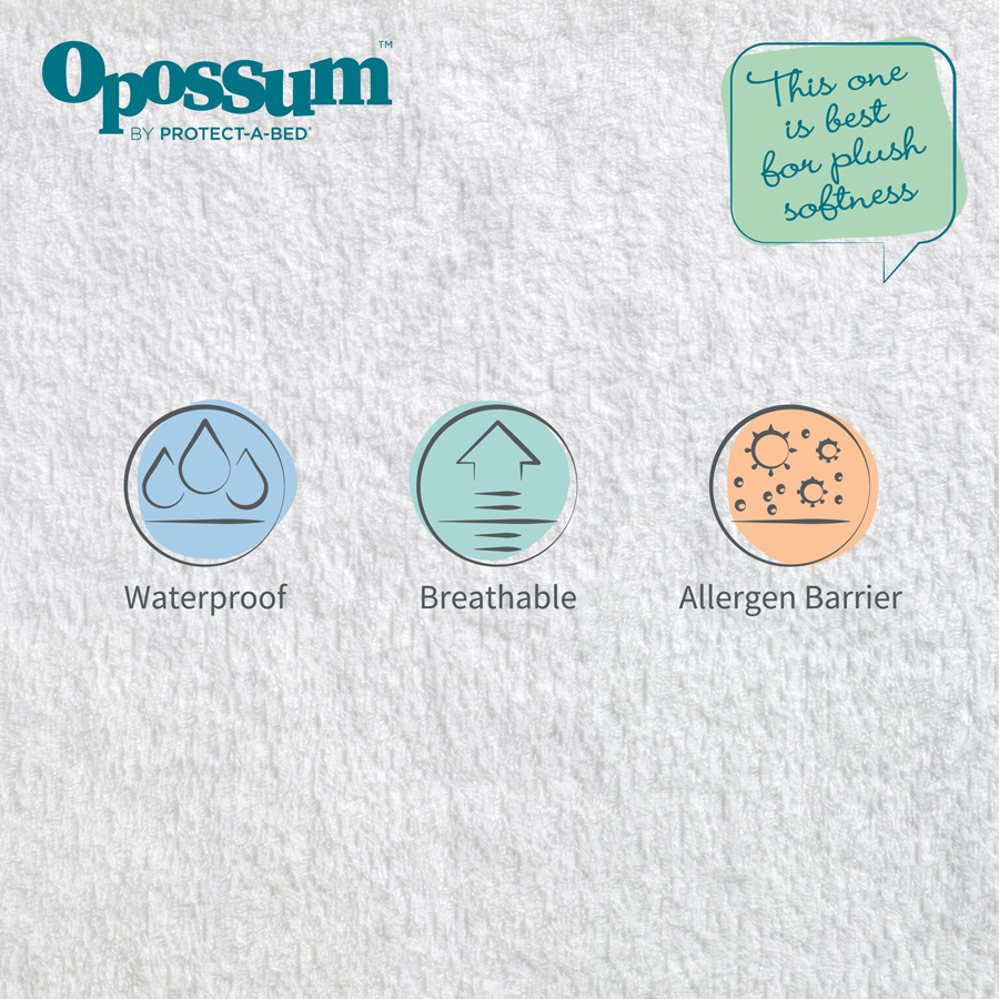 Opossum Protectabed Waterproof Mattress Protector +Pillow Protector