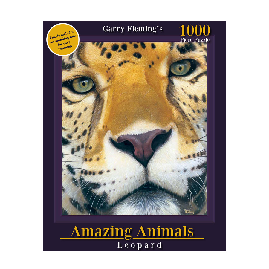 Garry Fleming's Amazing Animals Leopard Face 1000pc Puzzle Innovations