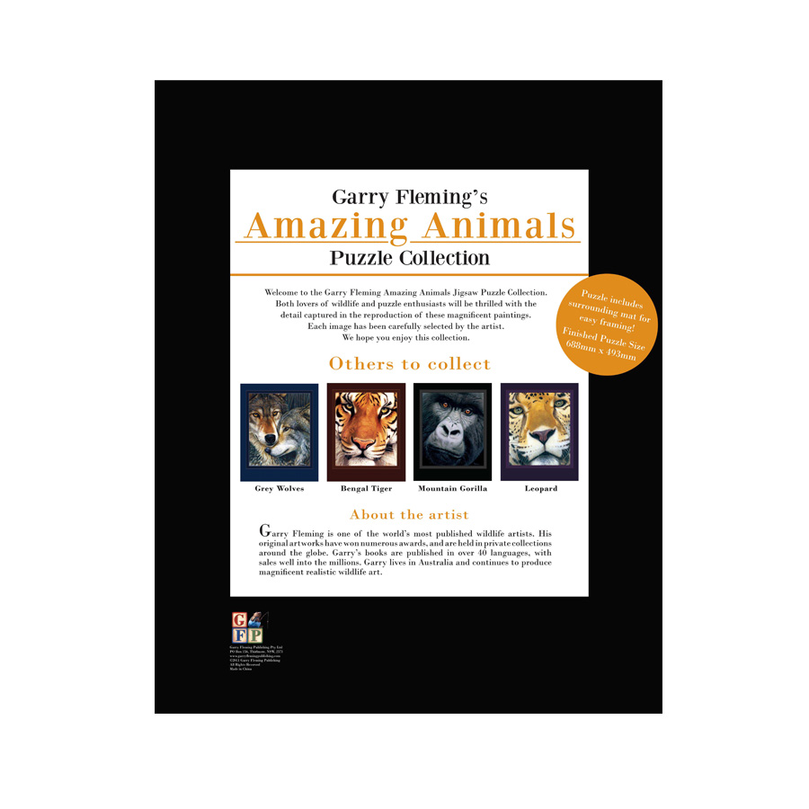 Garry Fleming's Amazing Animals Leopard Face 1000pc Puzzle Innovations