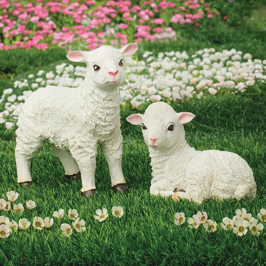 Lara & Larry Lamb Garden Ornaments - Innovations