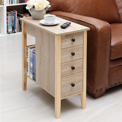 Slim 4 Drawer Sofa Table Innovations, Sofa Side Tables With Drawers